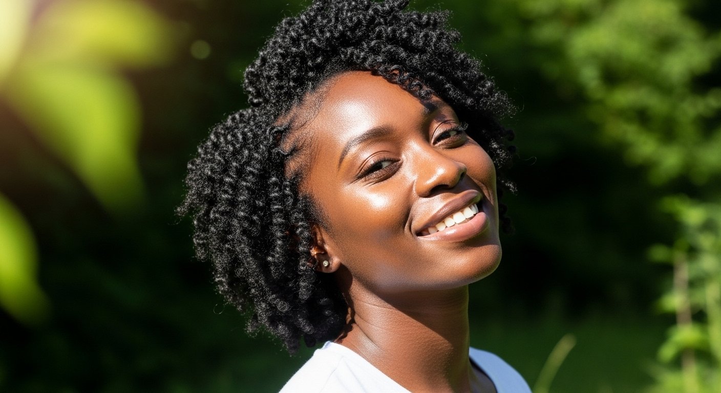 Bantu knot-out curls