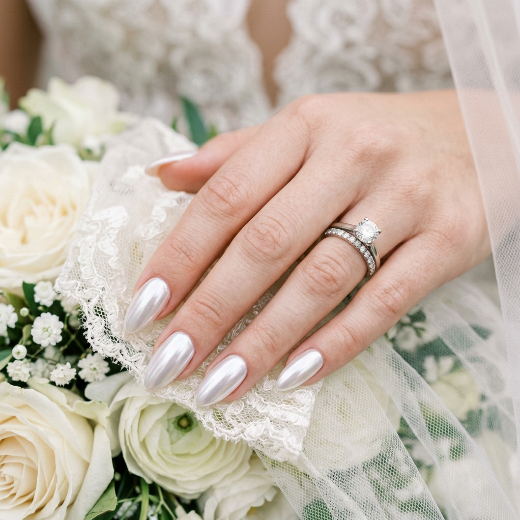 Chrome bridal nails