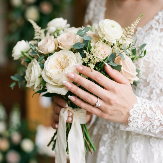Classic bridal manicure fr