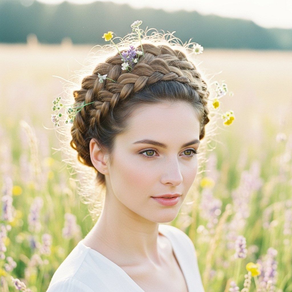 Crown braid style