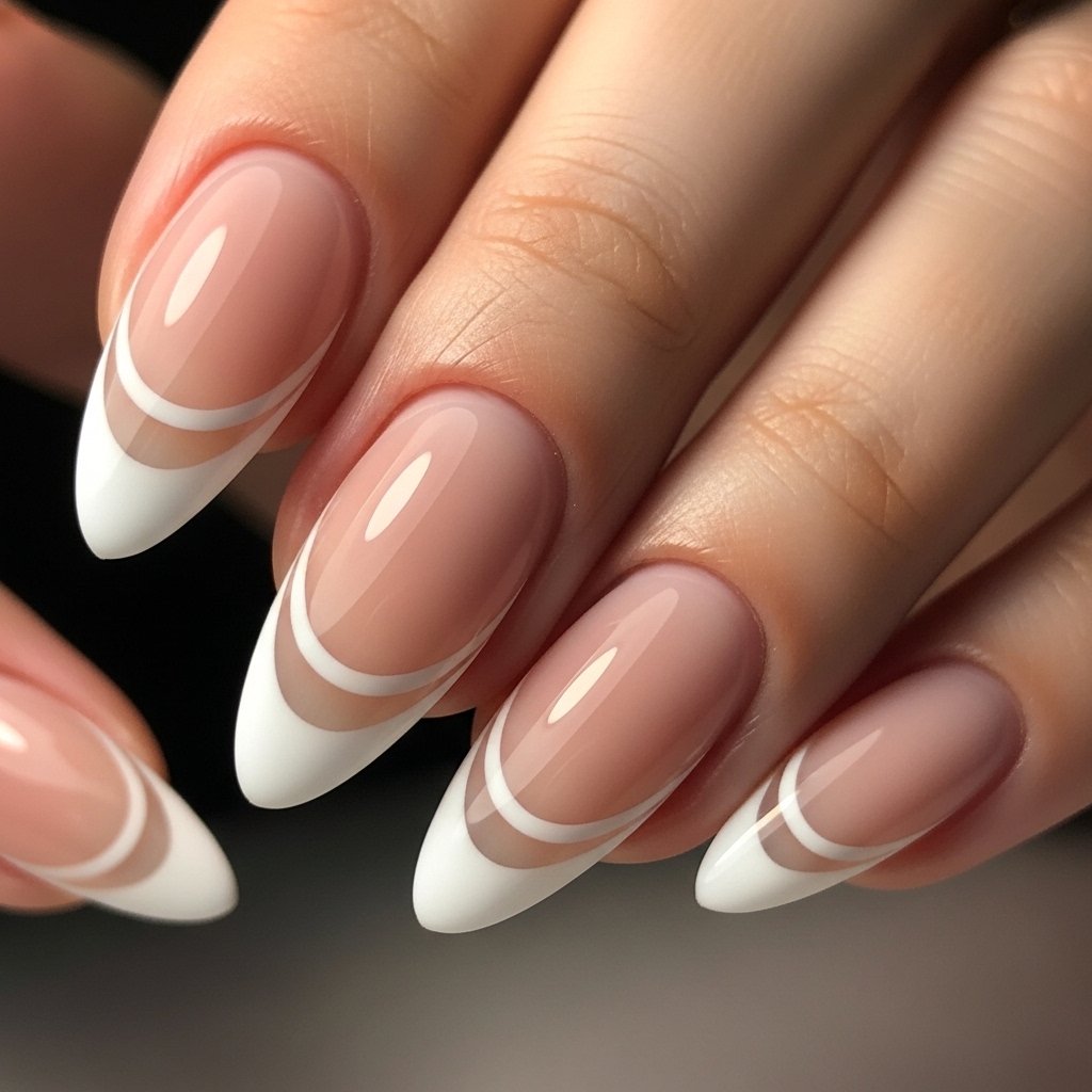 Double line nail design