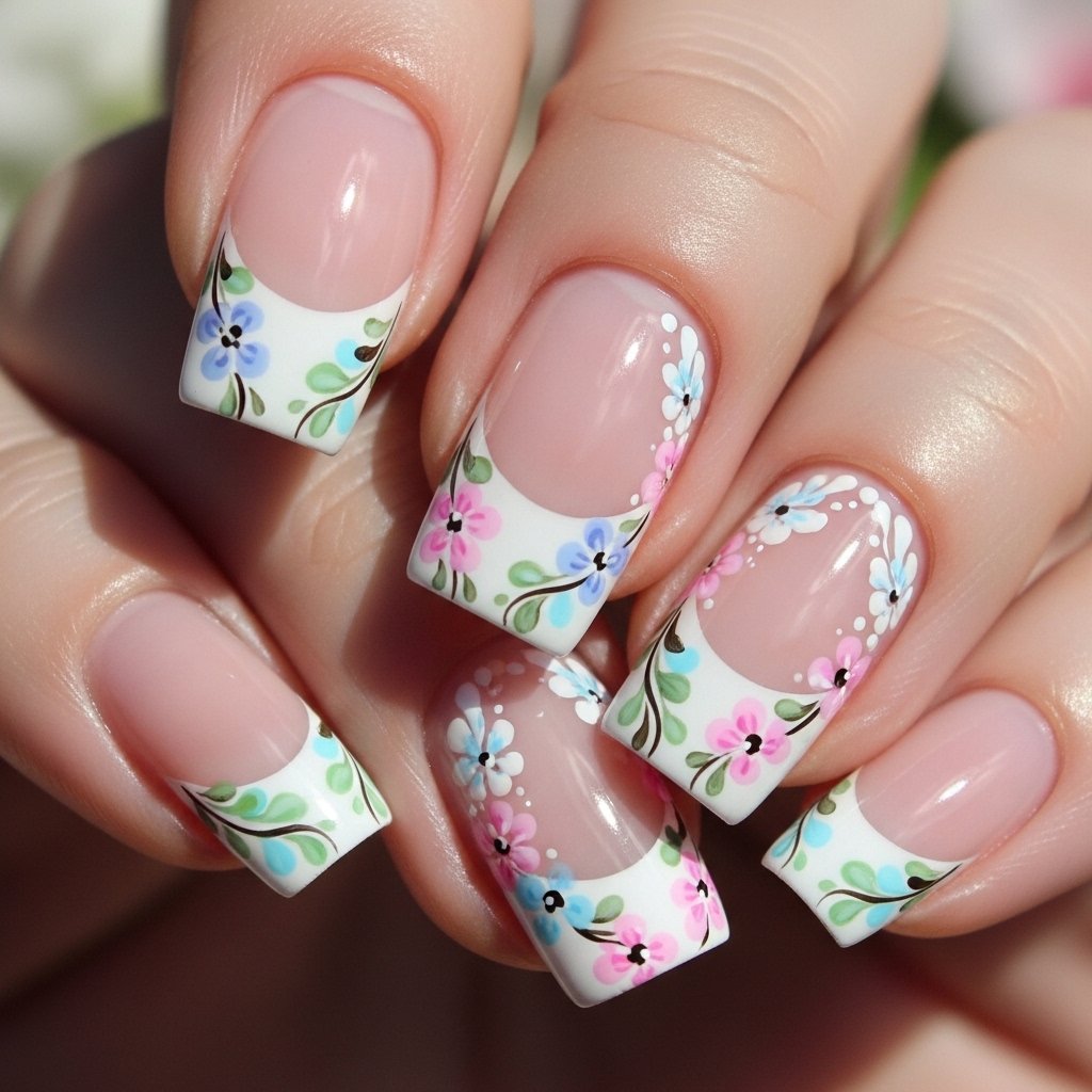 Floral nail art