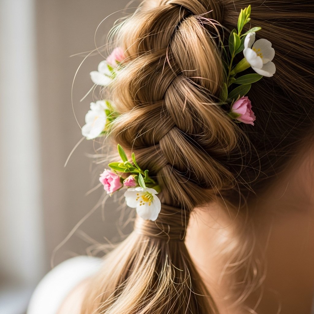 Floral ponytail