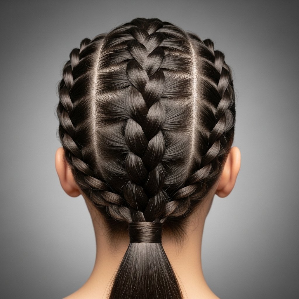 French braid ponytail