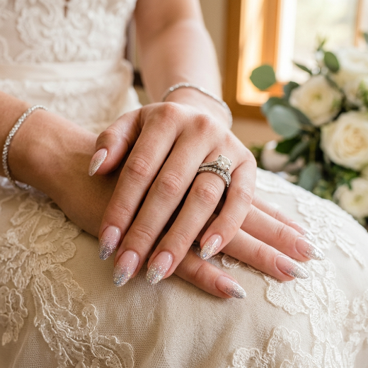 Glitter gradient nail