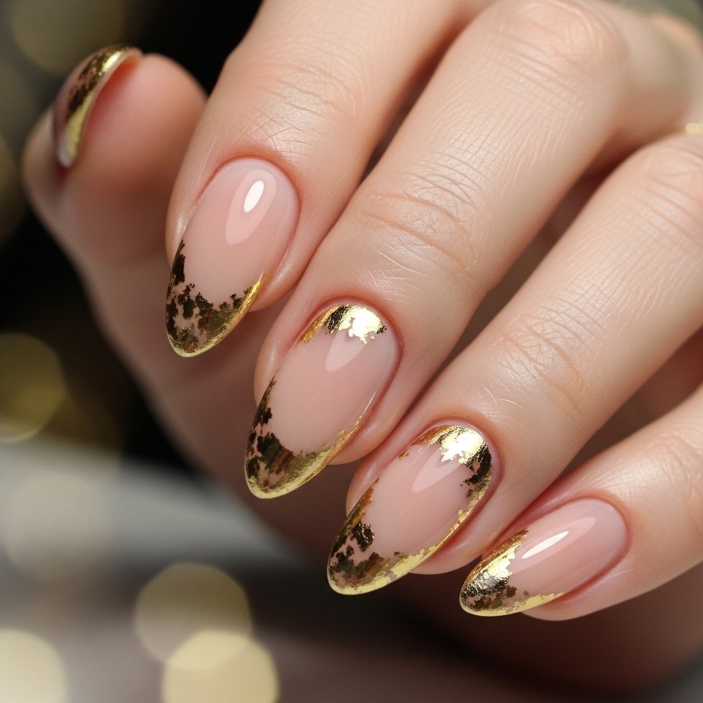 Gold foil nails