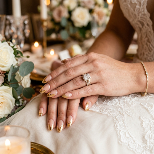 Gold foil nails