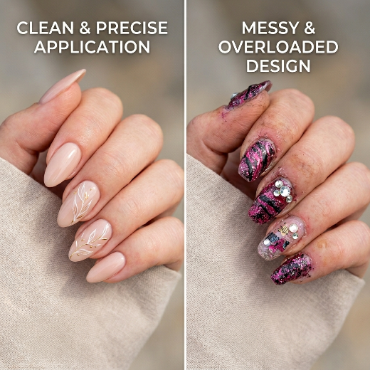 Good vs bad nail application