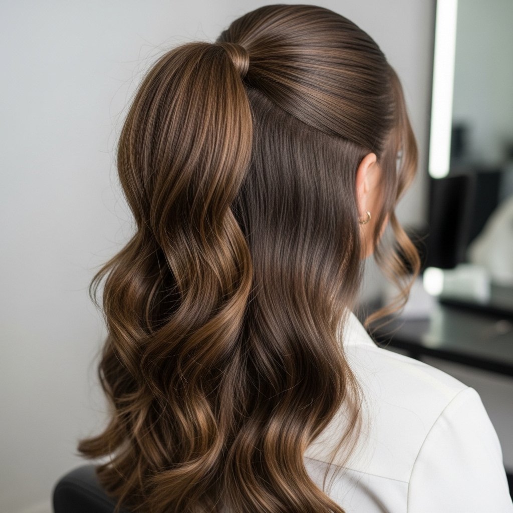 Half-up ponytail