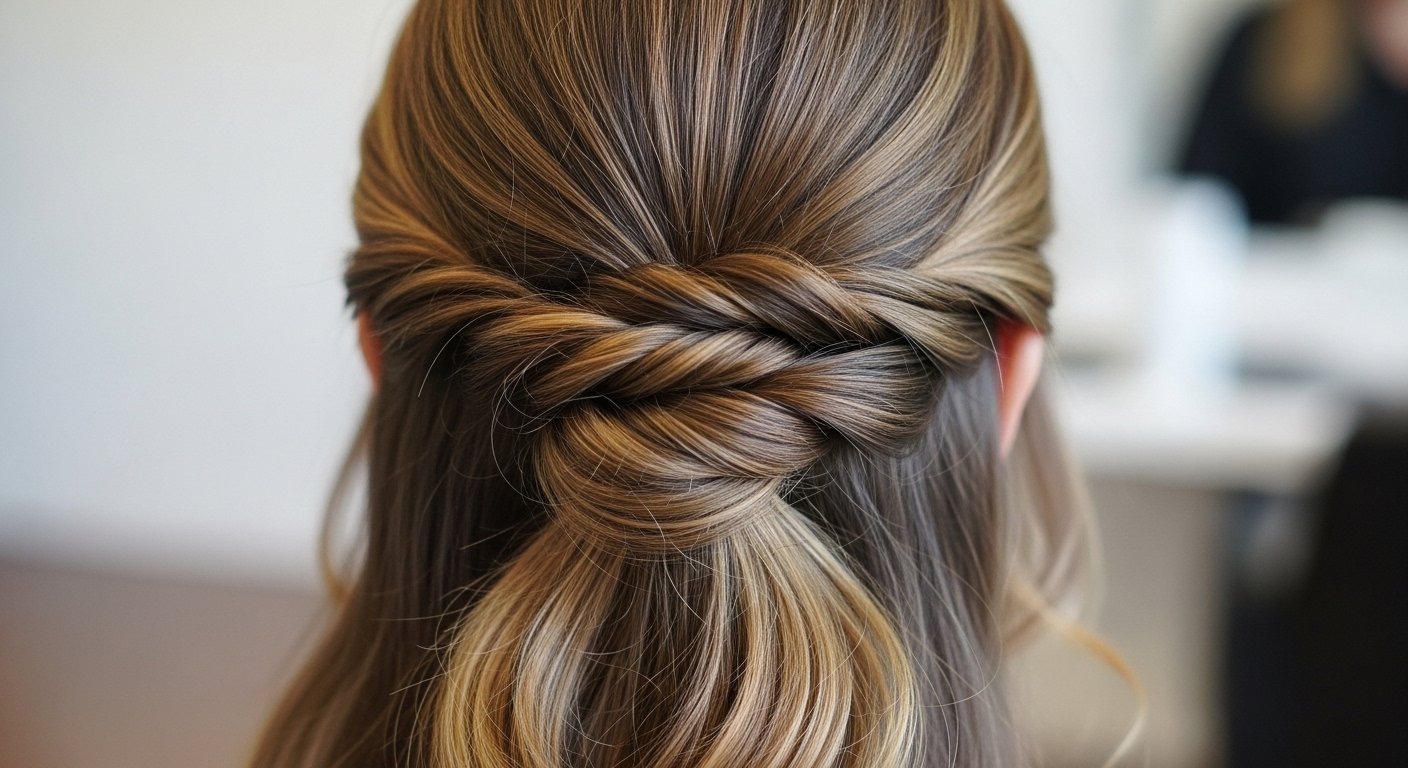 half up twist hairstyle