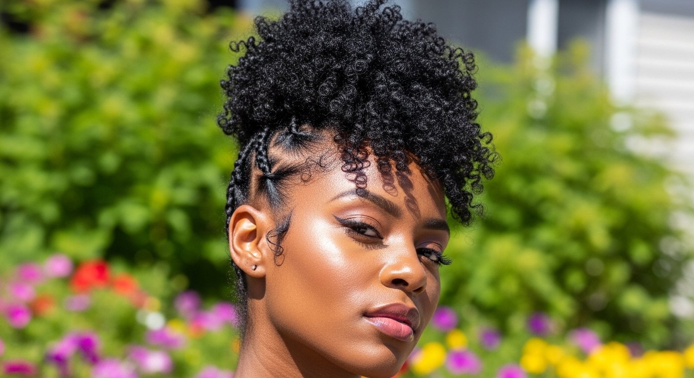 High puff hairstyle