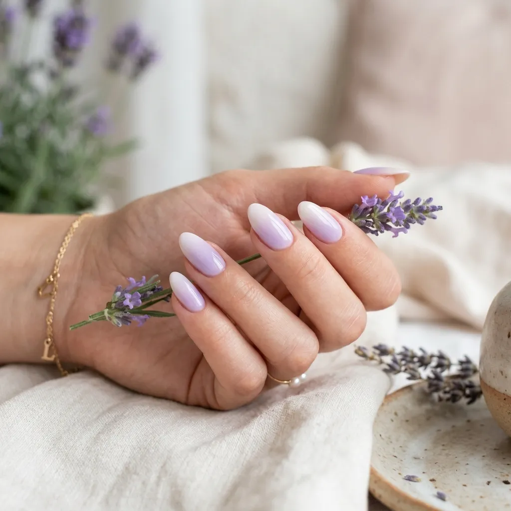 Lavender ombre nails