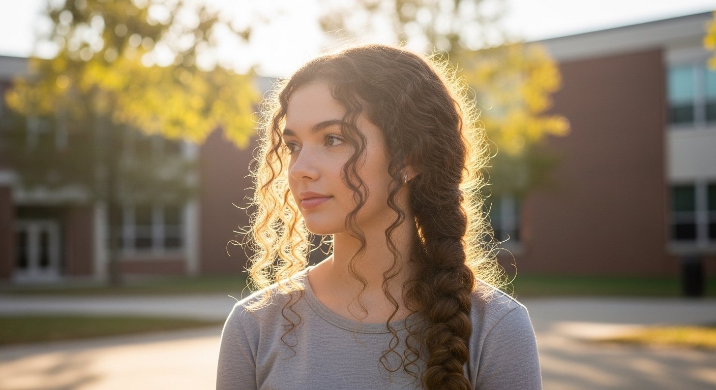Loose curly braid