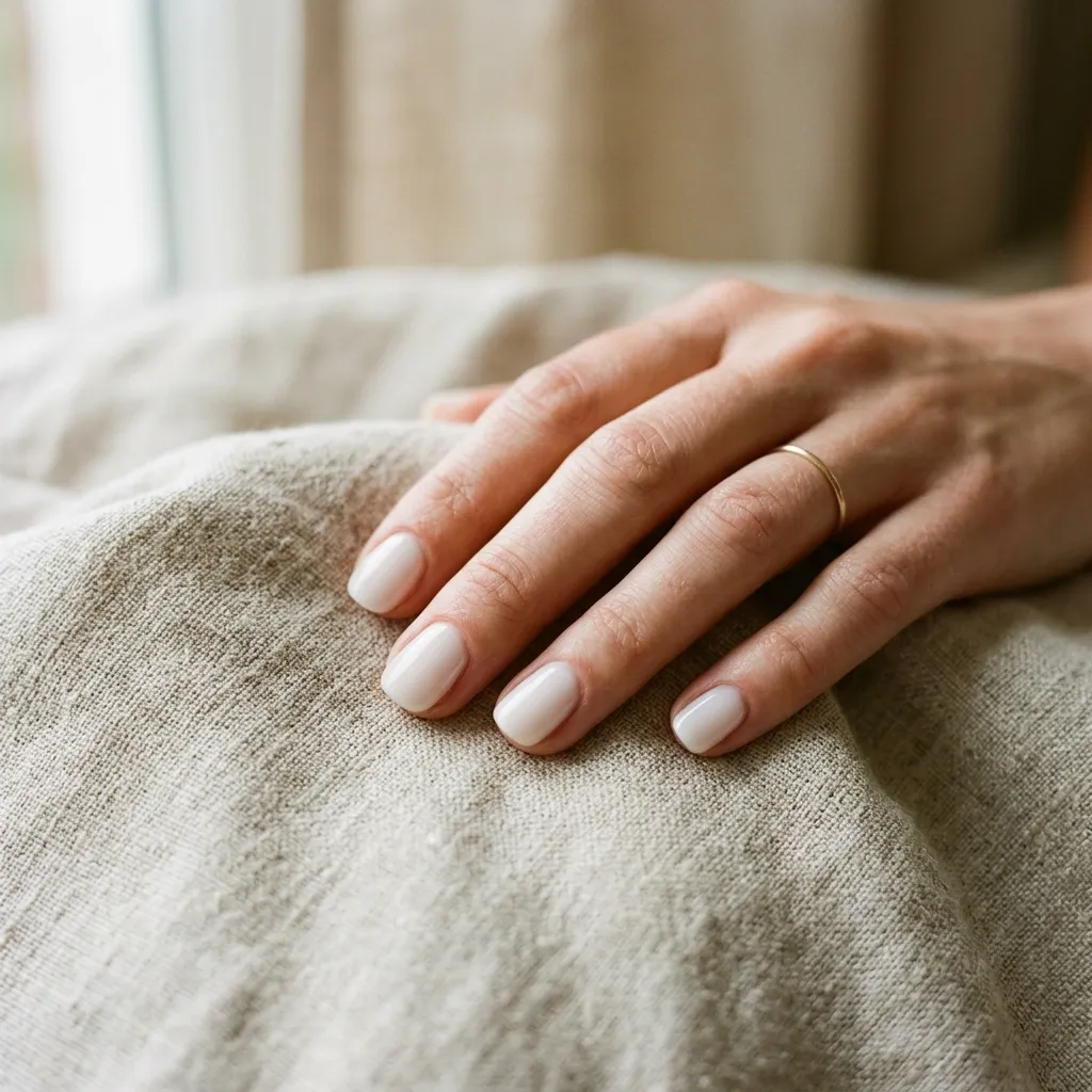 Milky white nail color