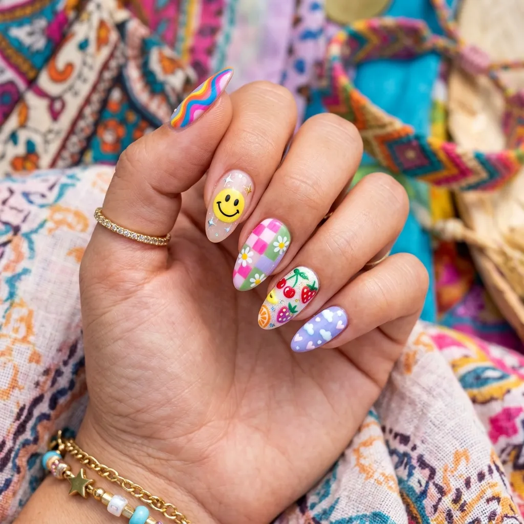 mix match nails
