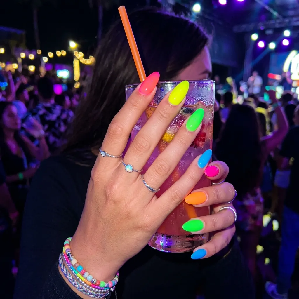 neon nails
