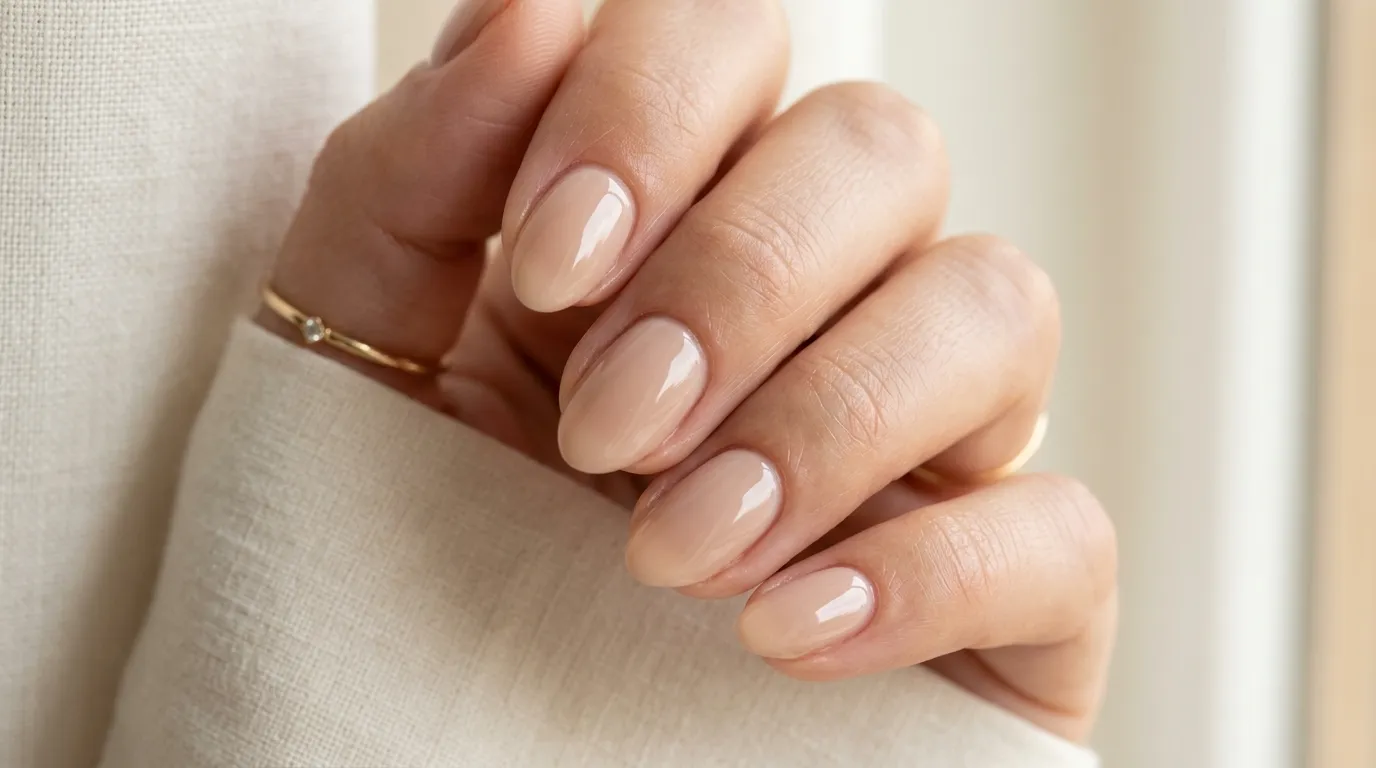 nude gel nails
