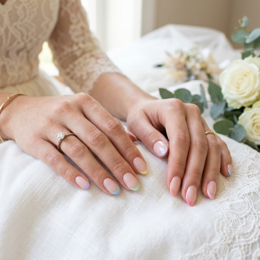 pastel rainbow nails