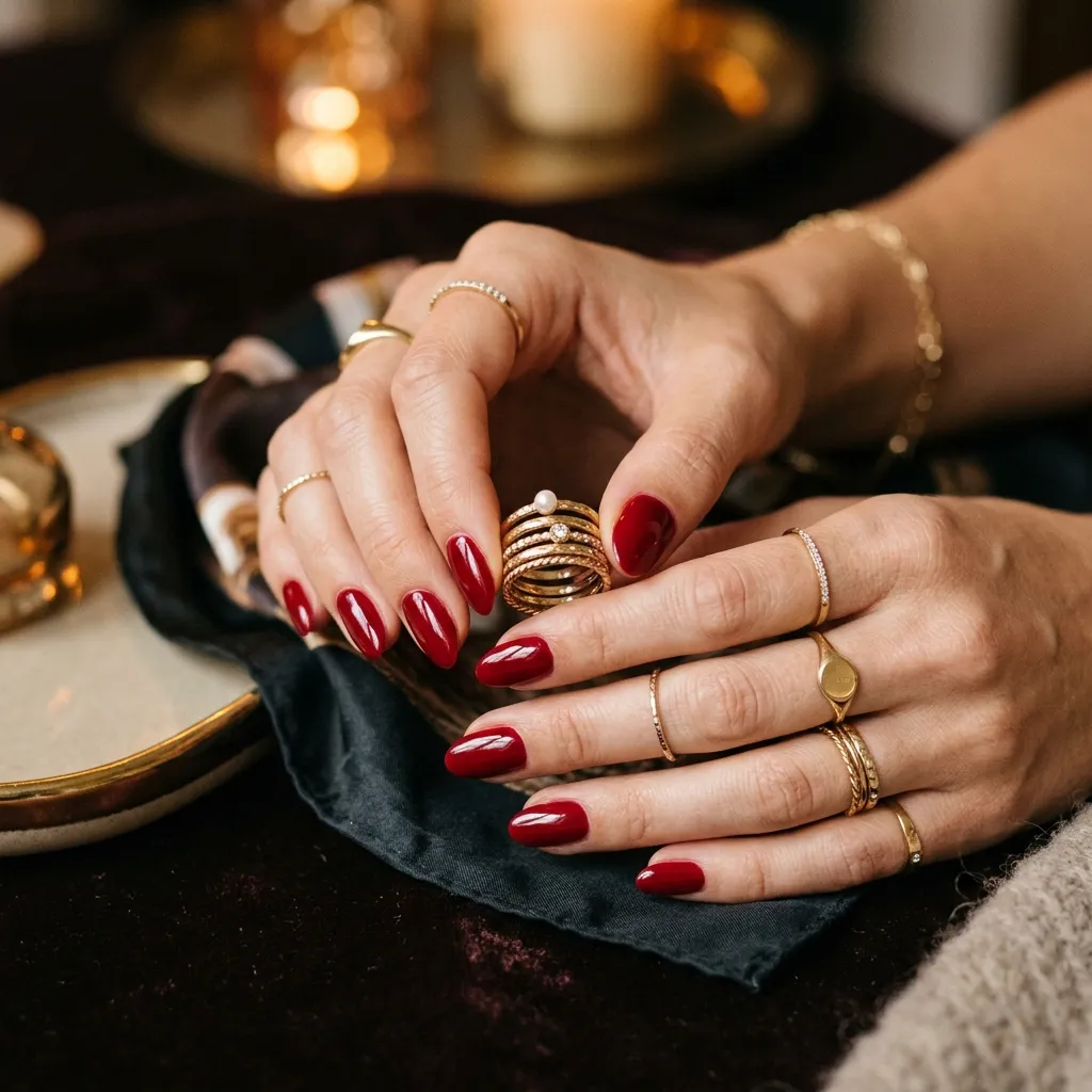 classic red nail color