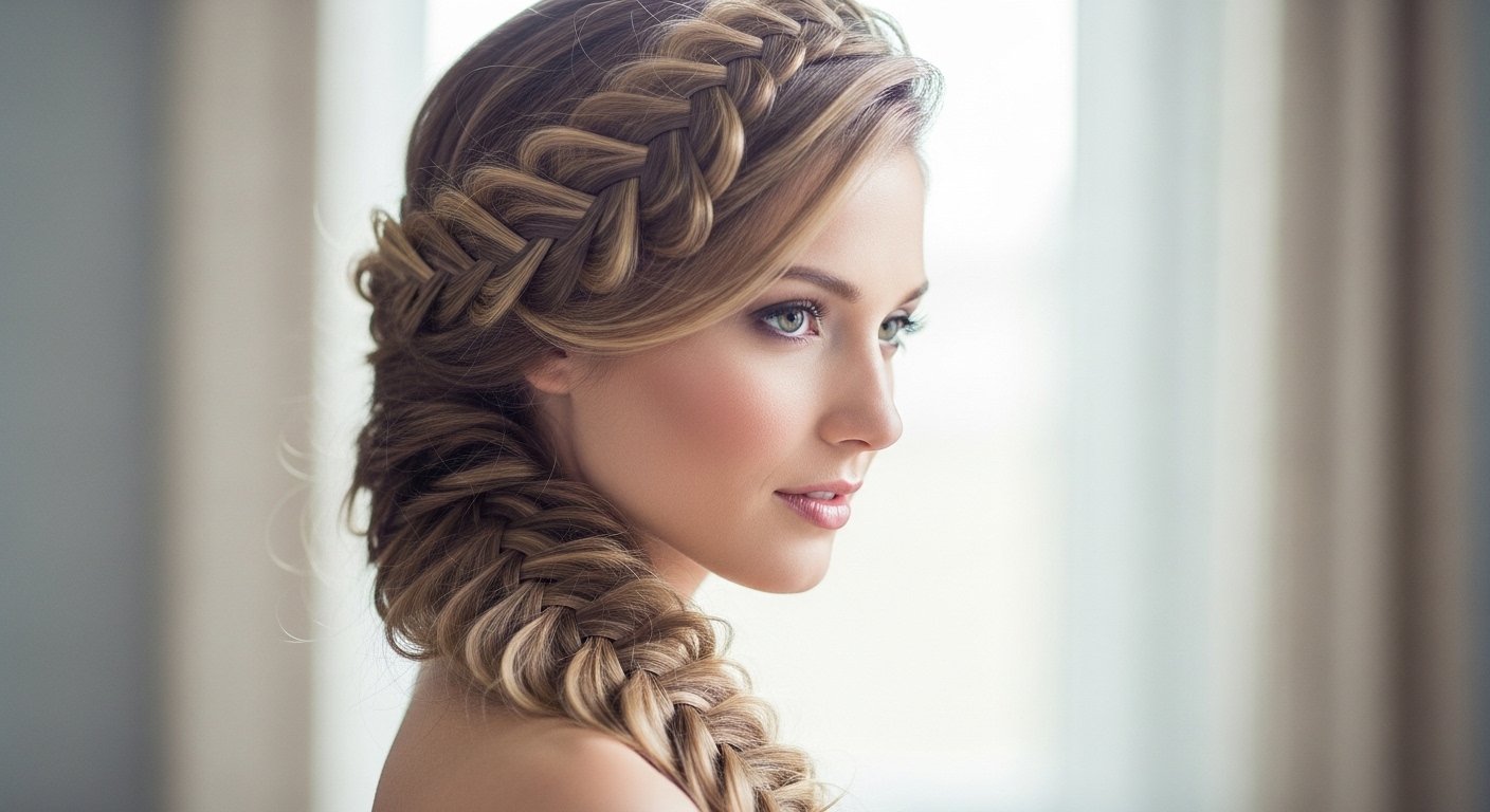 Side-swept braid