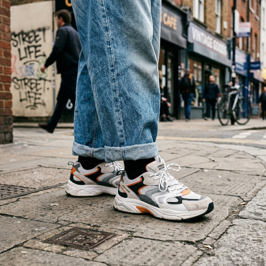 Sneakers with baggy jeans