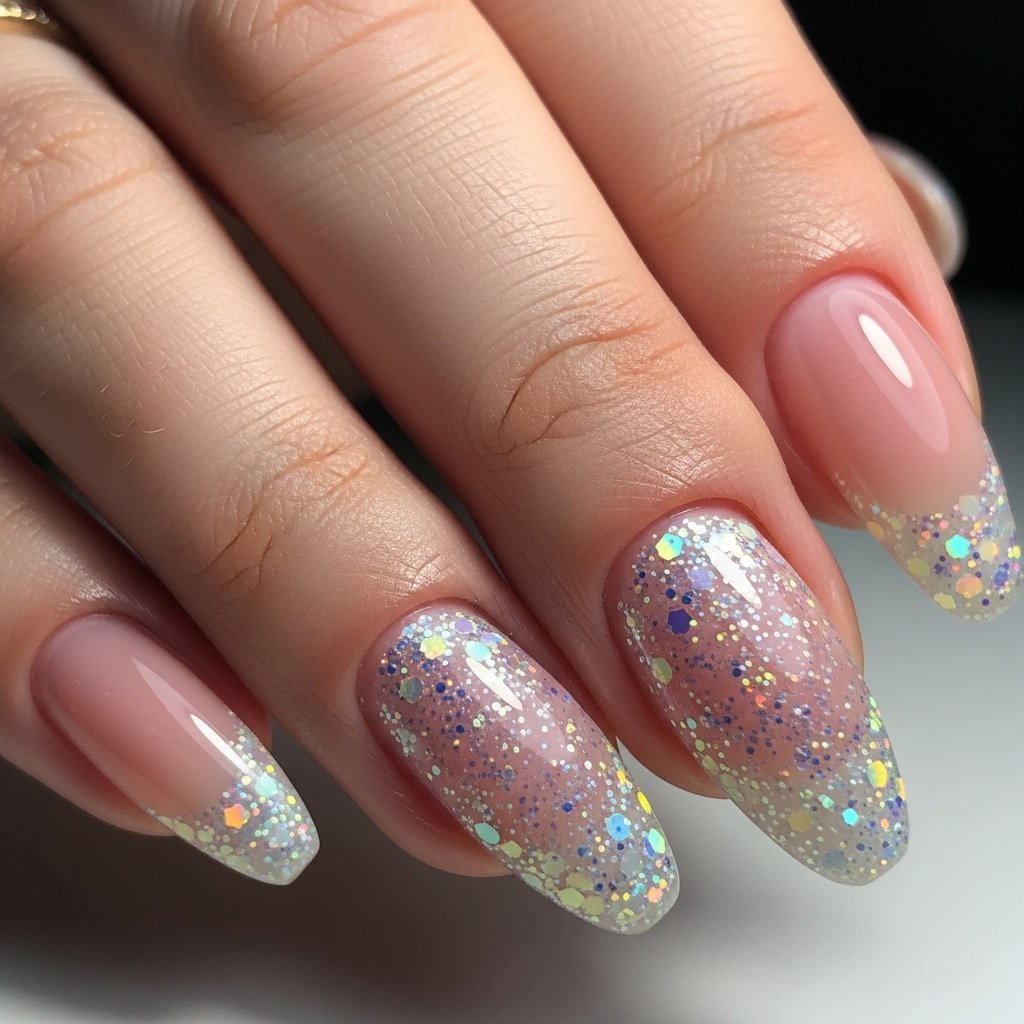 glitter nails