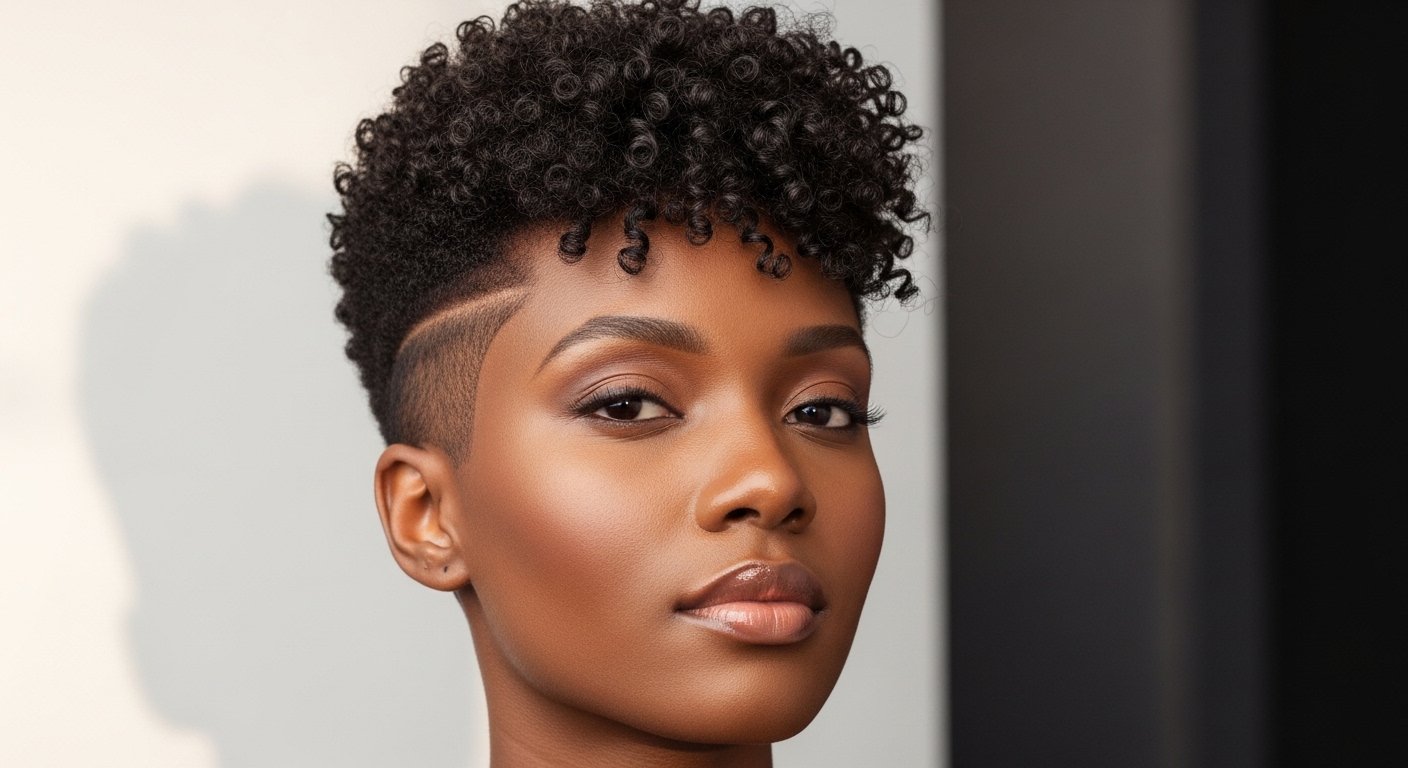 Tapered curly haircut