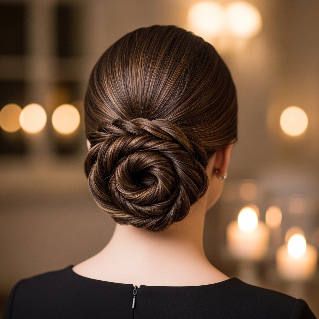 Twisted bun hairstyle