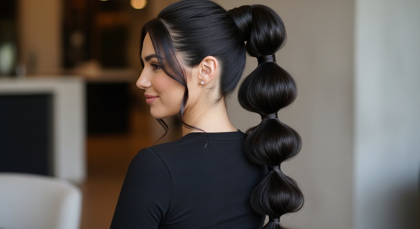 bubble ponytail 