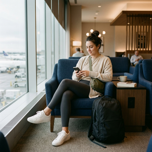 casual airport dressing