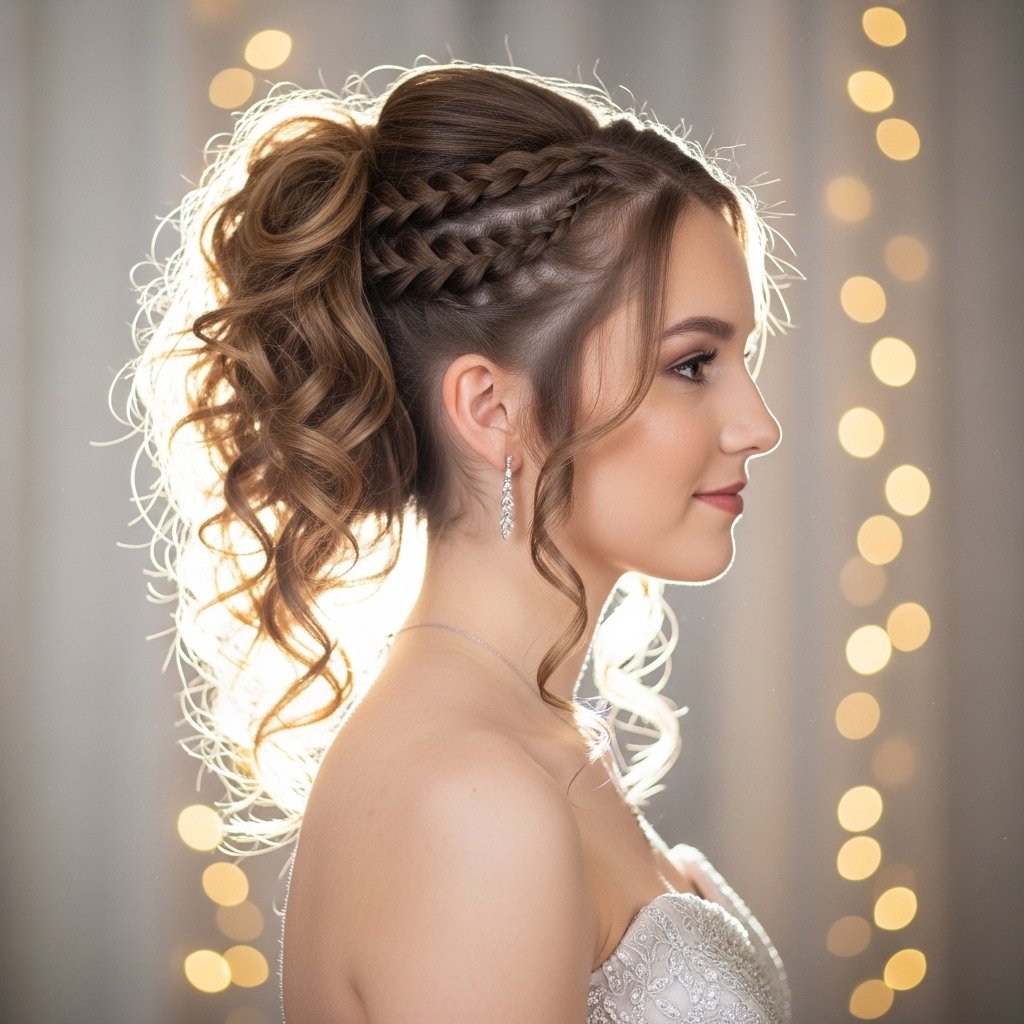 half up half down hairstyle