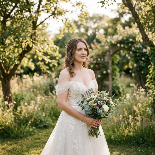 off-the-shoulder gown