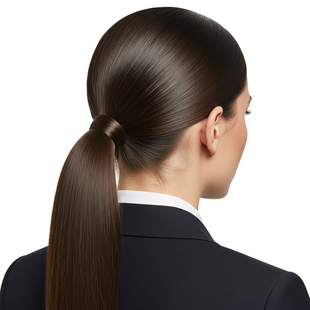 sleek ponytail