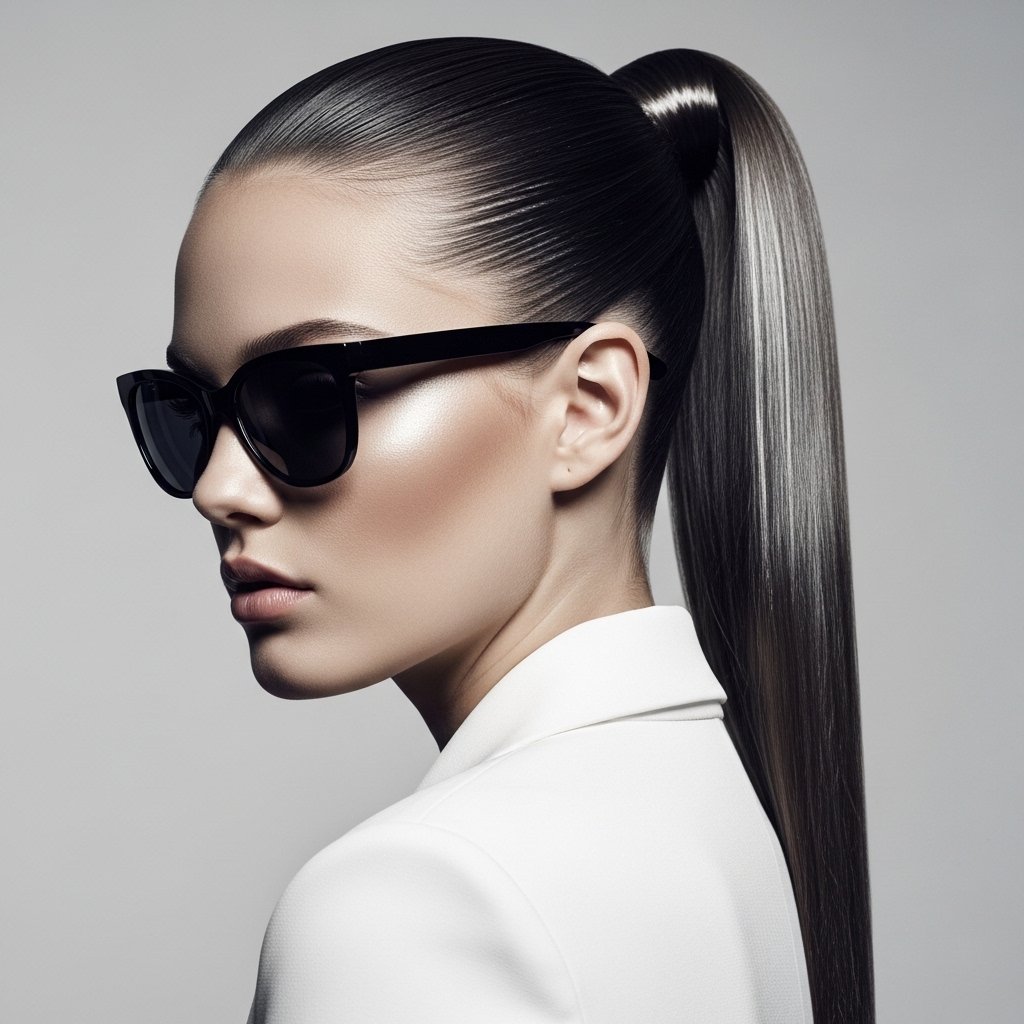 sleek ponytail