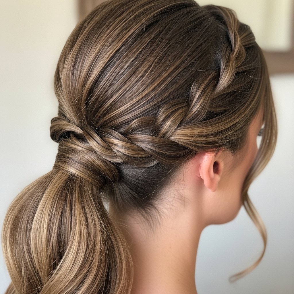 twisted bridal ponytail