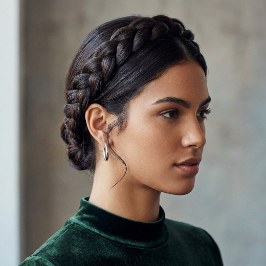 Bold Dutch braid hairstyle