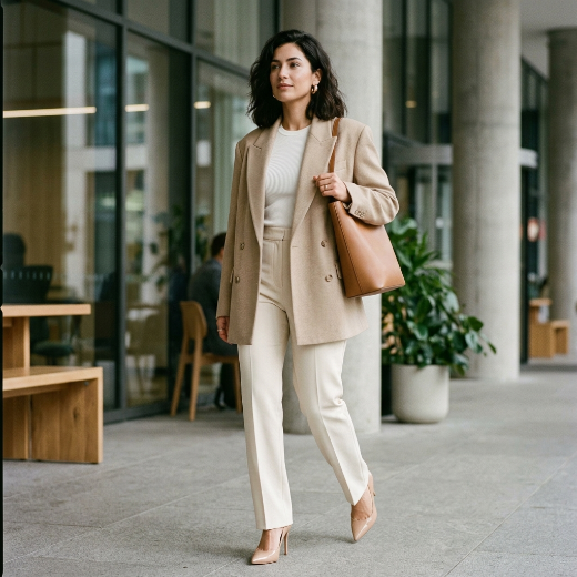 Chic monochrome office outfit
