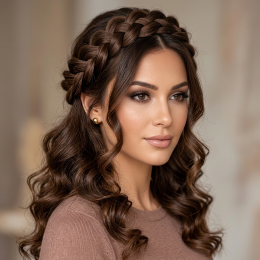 Double braided hairstyle