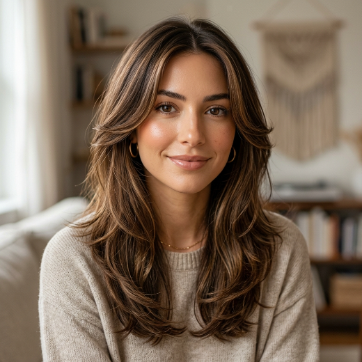 Face-framing layered haircut