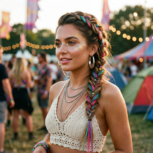 Festival fishtail braid