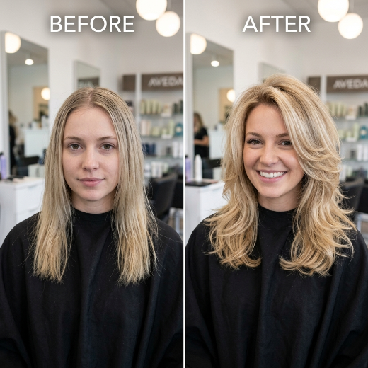 Fine hair layered haircut