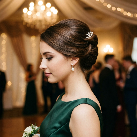 French twist prom look
