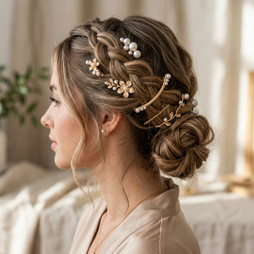Hair accessories styling pearl pins