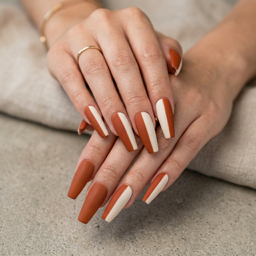 Half-and-Half nail design
