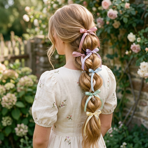 Long bubble braid ribbons
