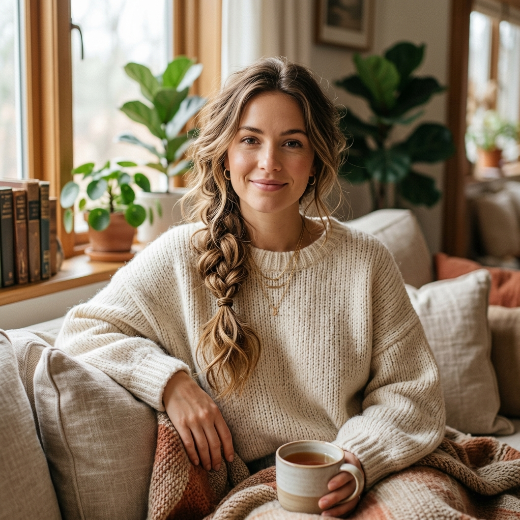 Messy braid hairstyle