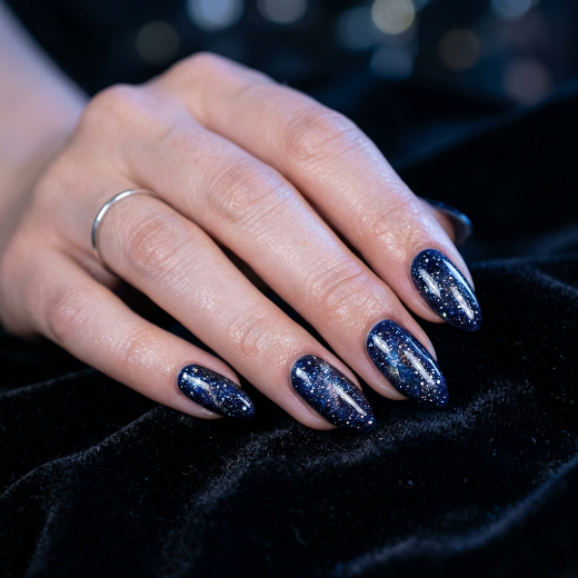Navy blue nails