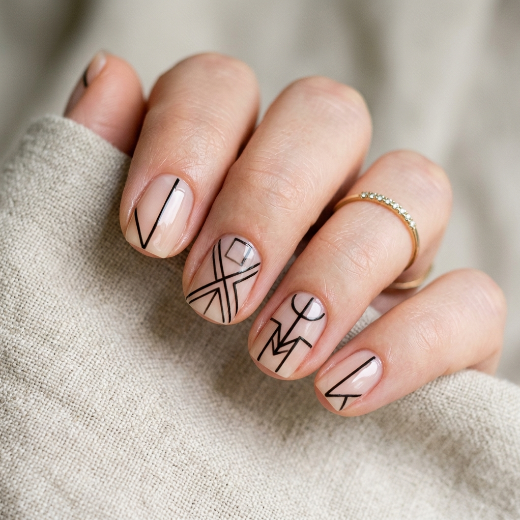 Negative space nails