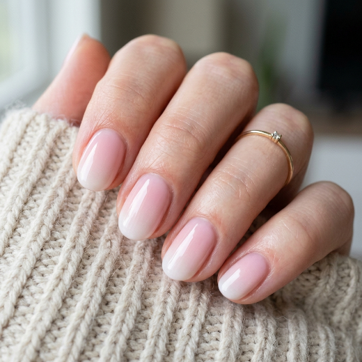 Ombre short nails