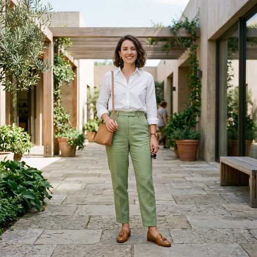 Pistachio trousers